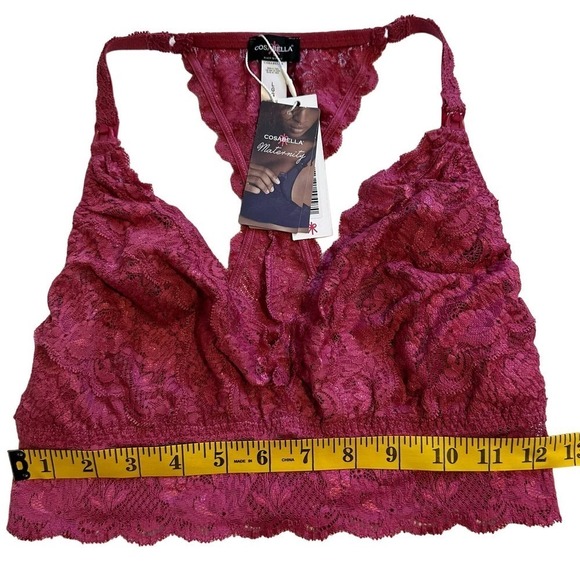 NWT Cosabella Plum Blossom Maternity Girlie Racerback Bralette Large - Picture 5 of 10